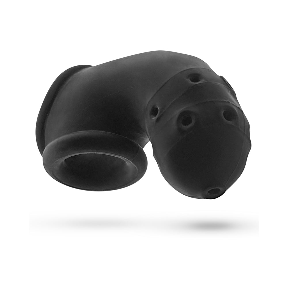 OxBalls Airlock Air-Lite Vented Chastity Black Ice