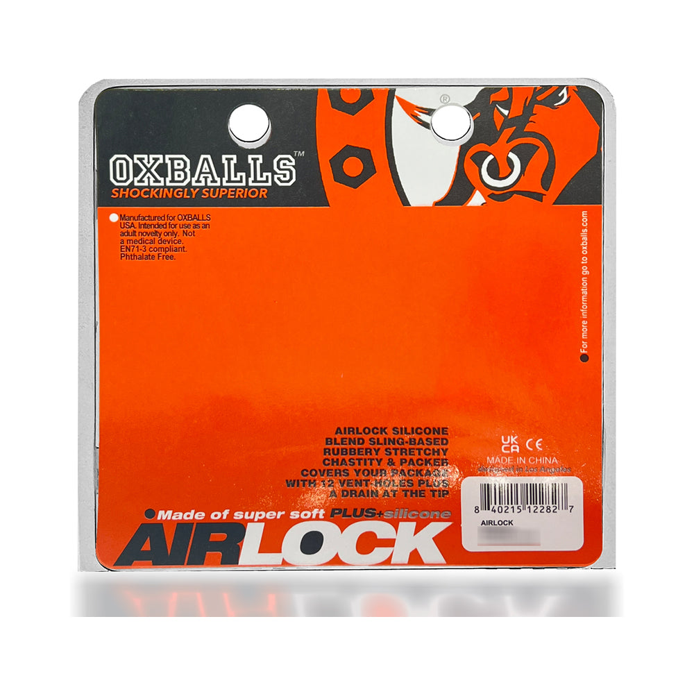 OxBalls Airlock Air-Lite Vented Chastity Clear Ice