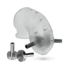 OxBalls Airlock Electro Air-Lite Vented Chastity Clear Ice