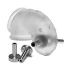 OxBalls Airlock Electro Air-Lite Vented Chastity Clear Ice