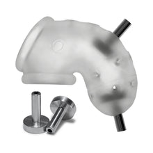 OxBalls Airlock Electro Air-Lite Vented Chastity Clear Ice