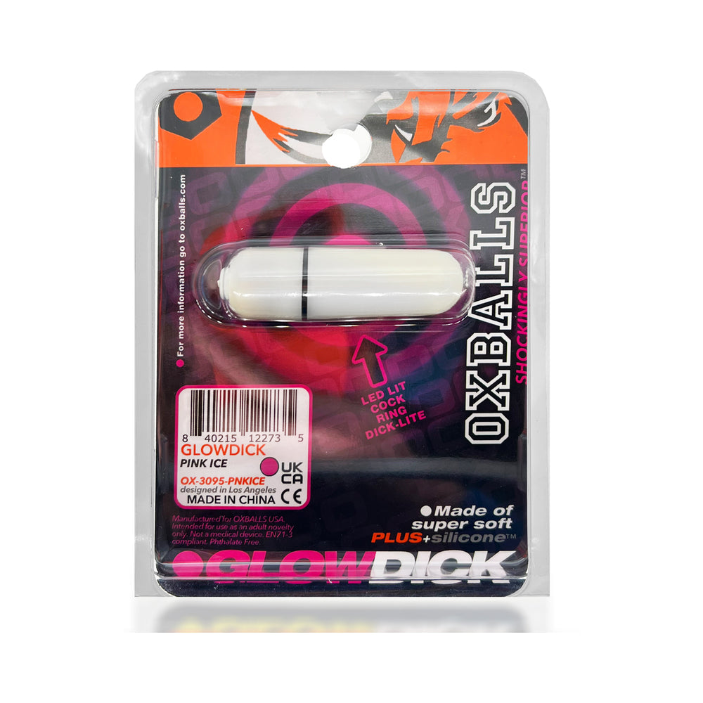 OxBalls Glowdick Cockring With Led Pink Ice