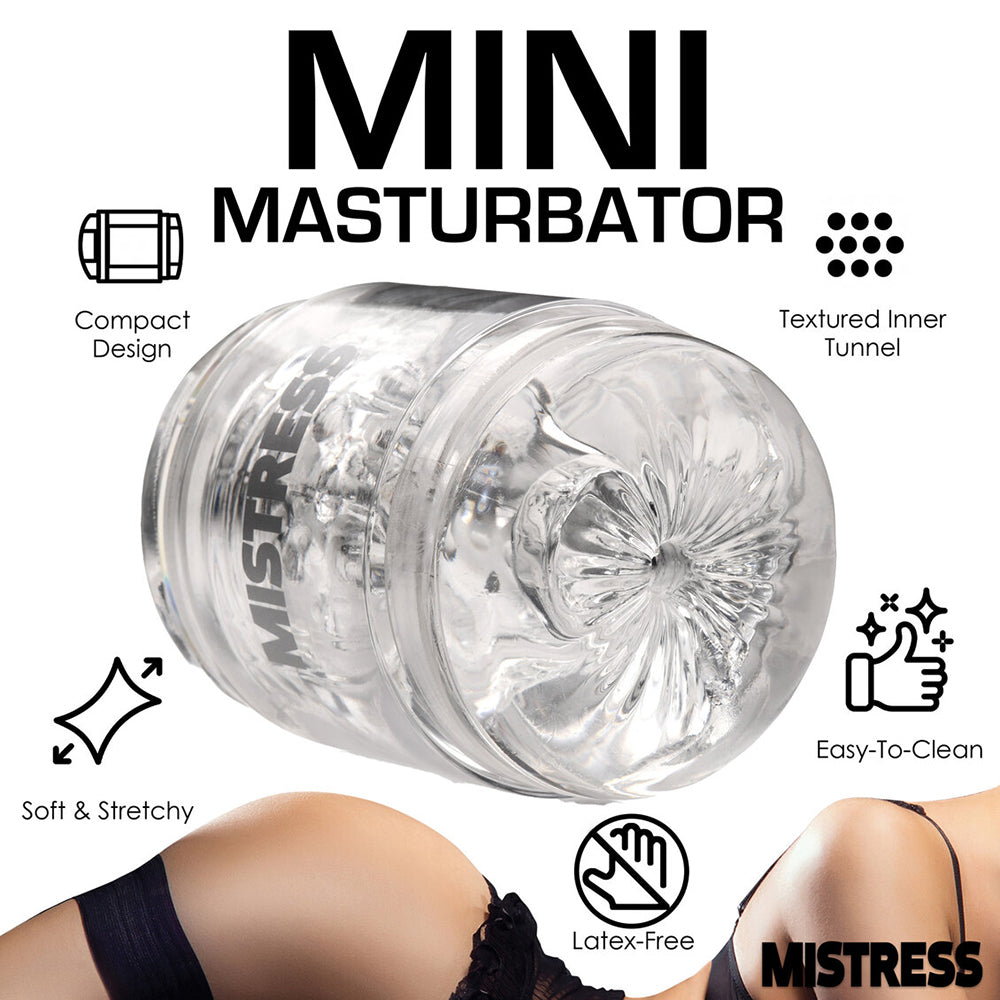 Mistress Double Shot Pussy and Ass Mini Masturbator Clear
