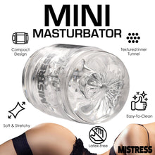Mistress Double Shot Pussy and Ass Mini Masturbator Clear