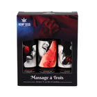 Earthly Body Massage-a-trois Edible Massage Lotion 3-Piece Gift Set Box 2 oz.