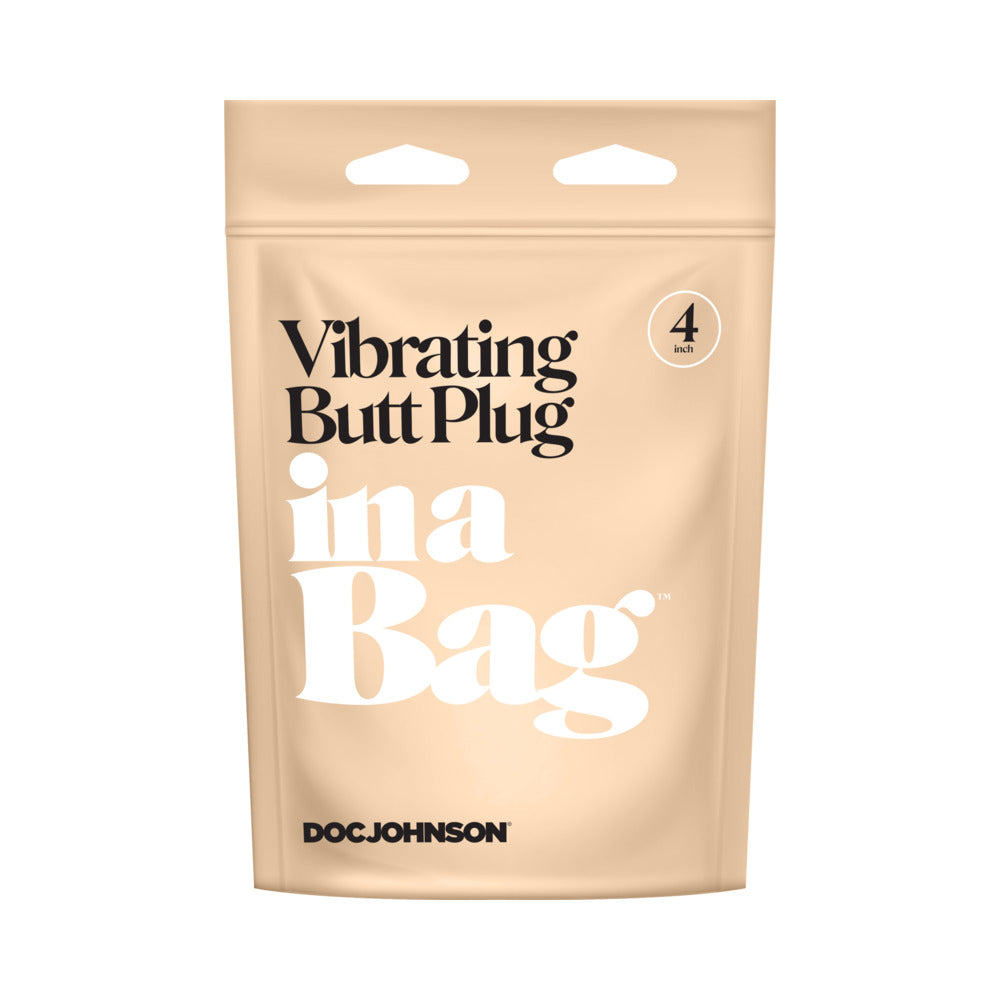 In A Bag Vibrating Butt Plug 4 in. Black