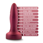 Anal Adventures Matrix Atomic Plug with Remote Martian Wine
