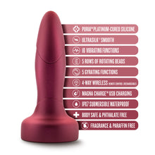 Anal Adventures Matrix Atomic Plug with Remote Martian Wine