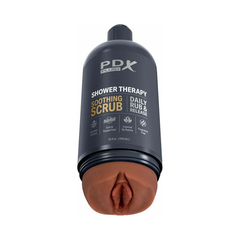 PDX Plus Shower Therapy Soothing Scrub Brown