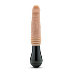 Dr. Skin Silicone Dr. Knight 10.5 in. Thrusting, Gyrating & Vibrating Dildo with Handle Beige