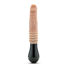 Dr. Skin Silicone Dr. Knight 10.5 in. Thrusting, Gyrating & Vibrating Dildo with Handle Beige