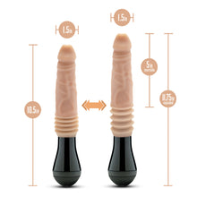 Dr. Skin Silicone Dr. Knight 10.5 in. Thrusting, Gyrating & Vibrating Dildo with Handle Beige