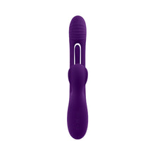 Playboy The Thrill Rechargeable Silicone Dual Stim Vibrator with Flapper Acai