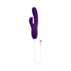 Playboy The Thrill Rechargeable Silicone Dual Stim Vibrator with Flapper Acai