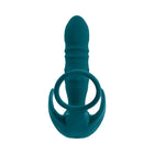 Playboy Bring It On Rechargeable Silicone Thrusting Anal Plug with Vibrating Ball Cradle Deep Teal