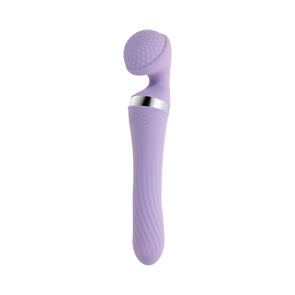 Playboy Vibrato Rechargeable Silicone Dual Ended Wand Vibrator Opal