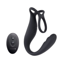 Gender X The Wrangler Rechargeable Silicone Vibrating C-ring with Remote Black