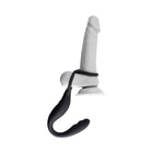 Gender X The Wrangler Rechargeable Silicone Vibrating C-ring with Remote Black
