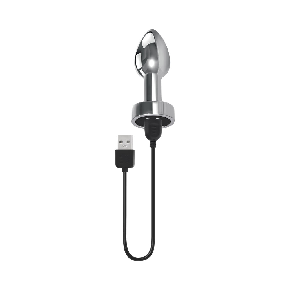 Gender X Rockin'' Metal Plug Mini Rechargeable Vibrating Anal Plug Aluminum Silver
