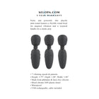 Selopa Buzz One Out Rechargeable Silicone Mini Wand Vibrator Black
