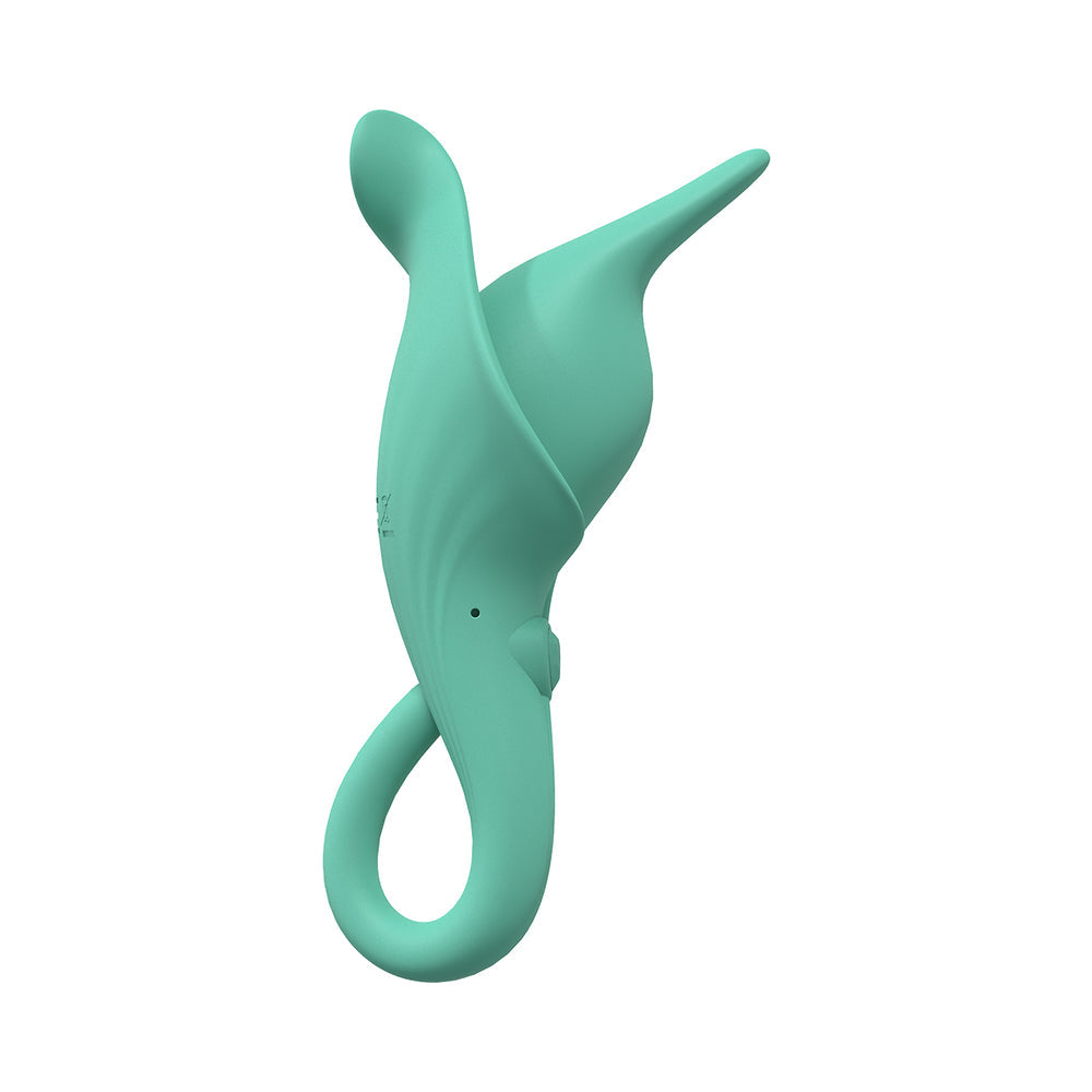 LoveLine Lily 10 Speed Clitoral Vibe Sealed Silicone Rechargeable Submersible Green