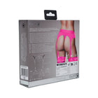 Ouch! Vibrating Strap-on Thong with Adjustable Garters Pink M/L