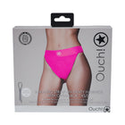 Ouch! Vibrating Strap-on Panty Harness with Open Pink Black XS/S