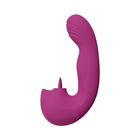 VIVE YUMI Rechargeable G-Spot Finger Motion Vibrator & Flickering Tongue Stimulator Pink