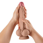 Shaft Model A: 10.5 in. Dual Density Silicone Dildo with Balls Pine