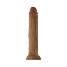 Shaft Model J: 9.5 in. Dual Density Silicone Dildo Oak