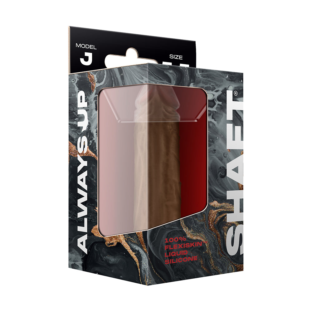 Shaft Model J: 5.5 in. Dual Density Silicone Dildo Oak