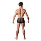 Male Power Show Stopper Mini Short Silver Mesh Dot XL