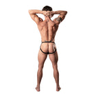 Male Power Show Stopper Jock Silver Mesh Dot S/M