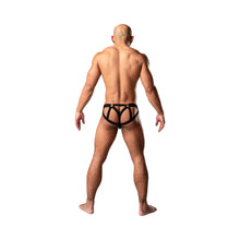 Male Power KaleiDickscope Strappy Ring Jock Black L/XL