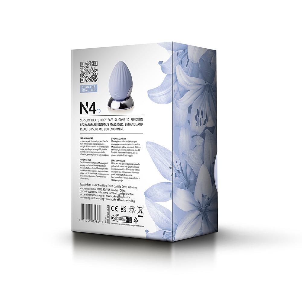 NIYA 4 Palm Held Massager Cornflower Rebranded Packaging