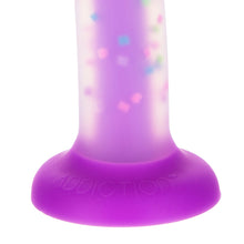 Addiction Rave 8 in. Bendable Glow-in-the-Dark Silicone Dildo Purple Confetti
