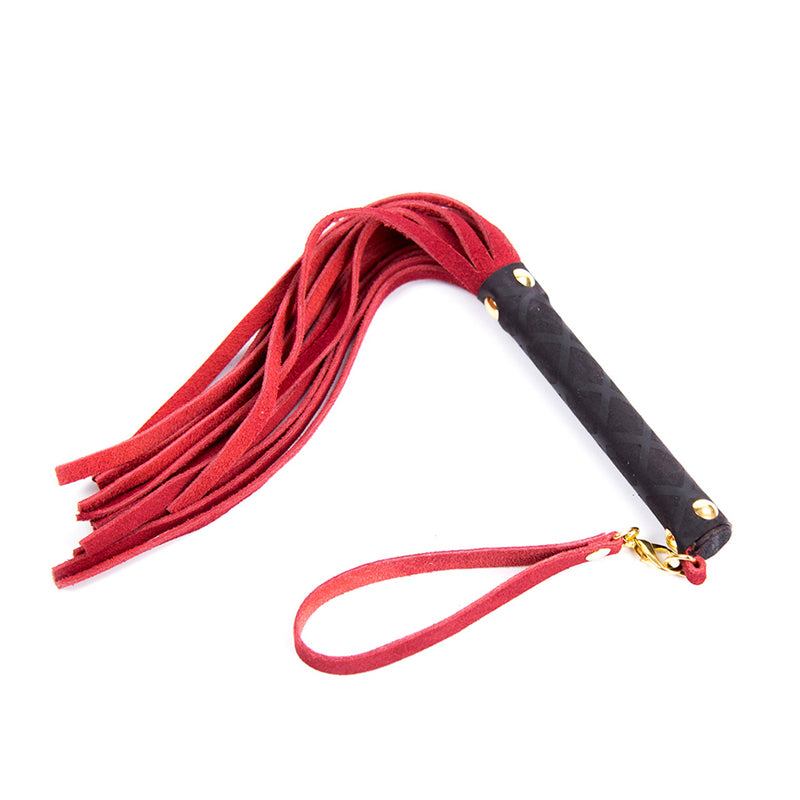 Ple''sur Mini Leather Flogger Red