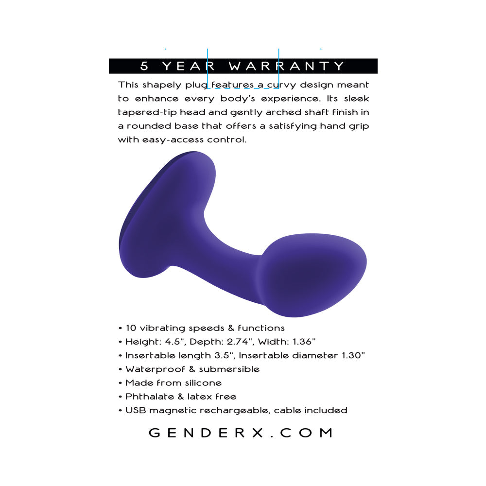 Gender X Anybody''s Plug Rechargeable Plug Silicone Purple