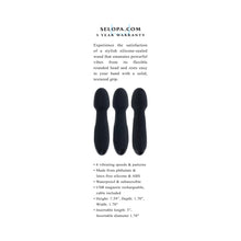 Selopa Power Trip Rechargeable Vibrating Wand Silicone Black