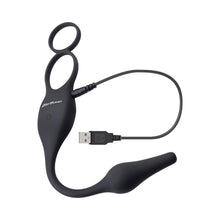 Zero Tolerance Plug & Tug Rechargeable Vibrating C-Ring Combo Silicone Black