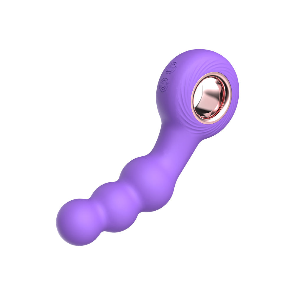 Luv Inc Br15: Beaded Ring Vibe Purple