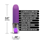 Nixie Smooch Rechargeable Lipstick Vibrator Purple Ombre