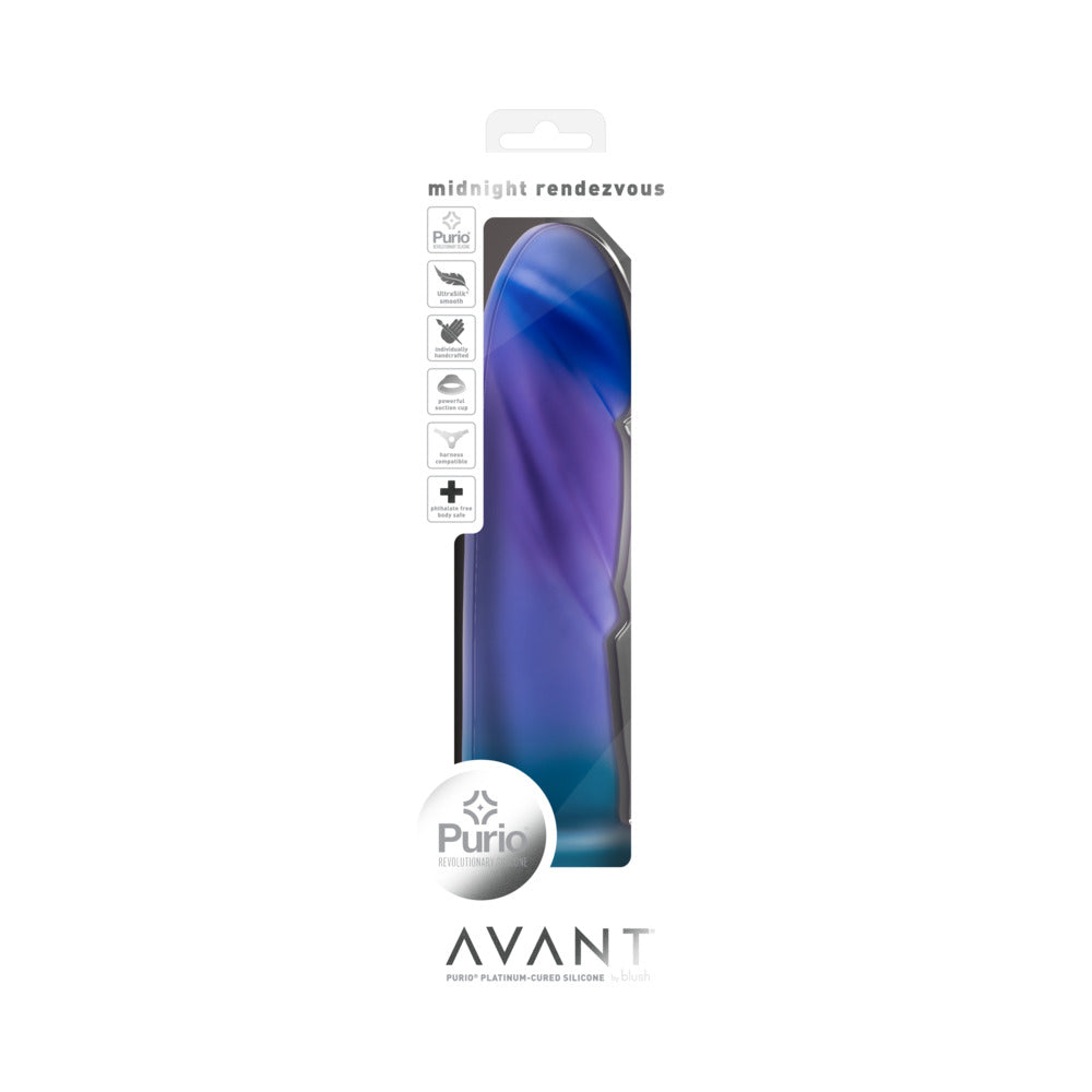 Avant Midnight Rendezvous 7.5 in. Dildo Ocean Blue