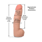 The Realistic Cock Hung 12 in. ULTRASKYN Vac-U-Lock Dildo Vanilla
