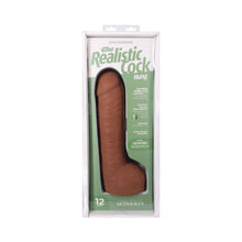 The Realistic Cock Hung 12 in. ULTRASKYN Vac-U-Lock Dildo Caramel
