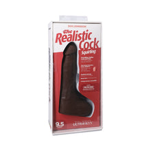 The Realistic Cock Squirting 9.5 in. ULTRASKYN Vac-U-Lock Dildo Chocolate