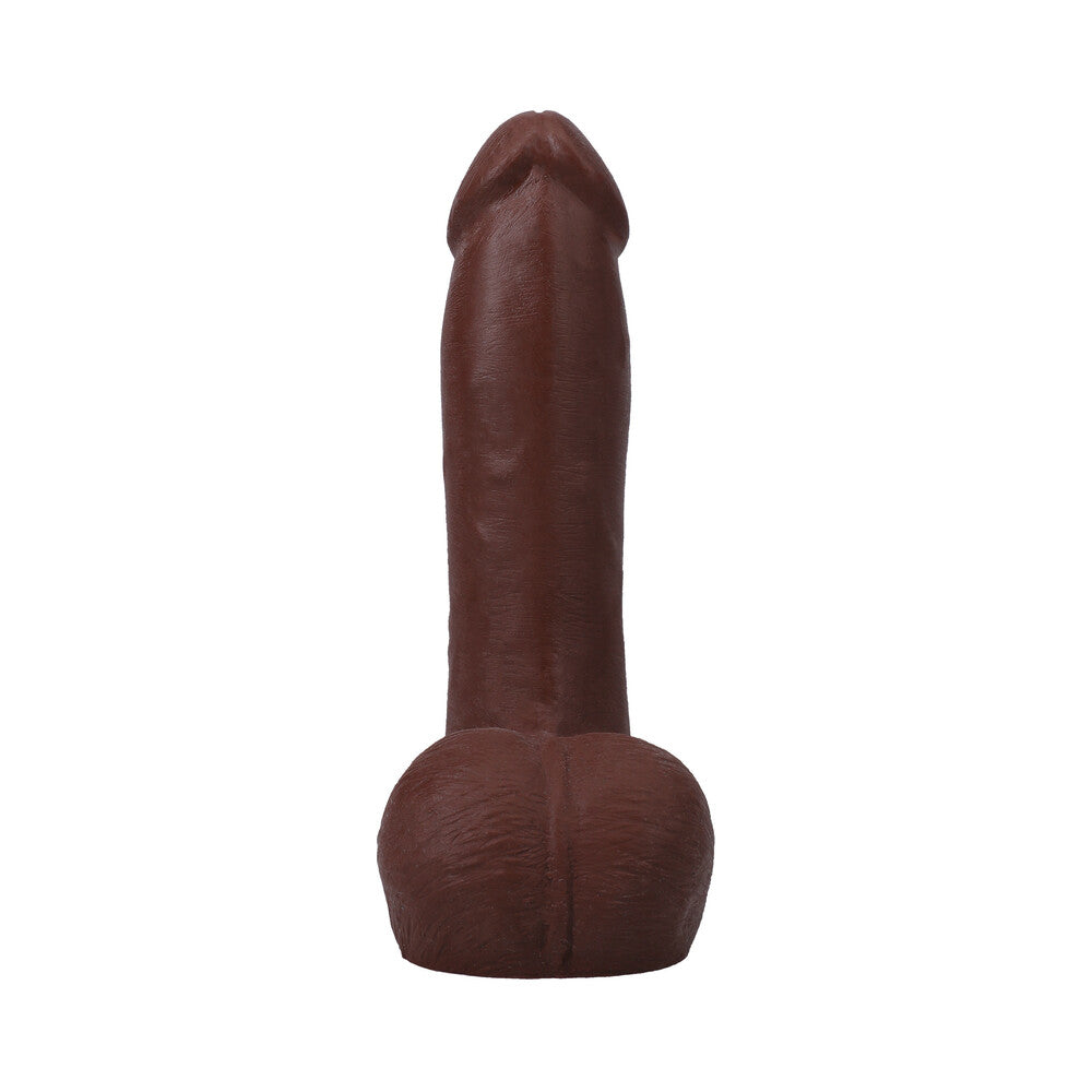 The Realistic Cock 7 in. ULTRASKYN Vac-U-Lock Dildo with Balls Chocolate