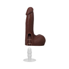 The Realistic Cock 7 in. ULTRASKYN Vac-U-Lock Dildo with Balls Chocolate