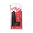 The Realistic Cock 7 in. ULTRASKYN Vac-U-Lock Dildo with Balls Chocolate