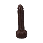 The Realistic Cock 9 in. ULTRASKYN Vac-U-Lock Dildo with Balls Chocolate